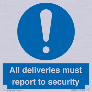 All deliveries must report to security